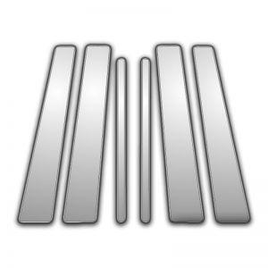 Накладки на стойки дверей стальные 6шт. для Infiniti QX56 2004-2010